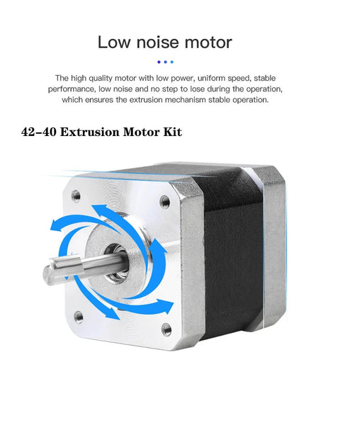 3D Printer 42-40 Stepper Motor, 2 Phase 1A 1.8 Degree 0.4N.M Stepper Motor for 3D Printer Extruder, side view