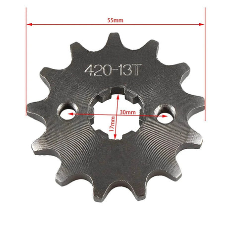US Replacement Front Chain Sprocket Gear 13T 17mm For 420 Chain Fits ATV Pit Dirt Bike 50cc 70cc 90cc 110cc 125cc Cspart 2662843