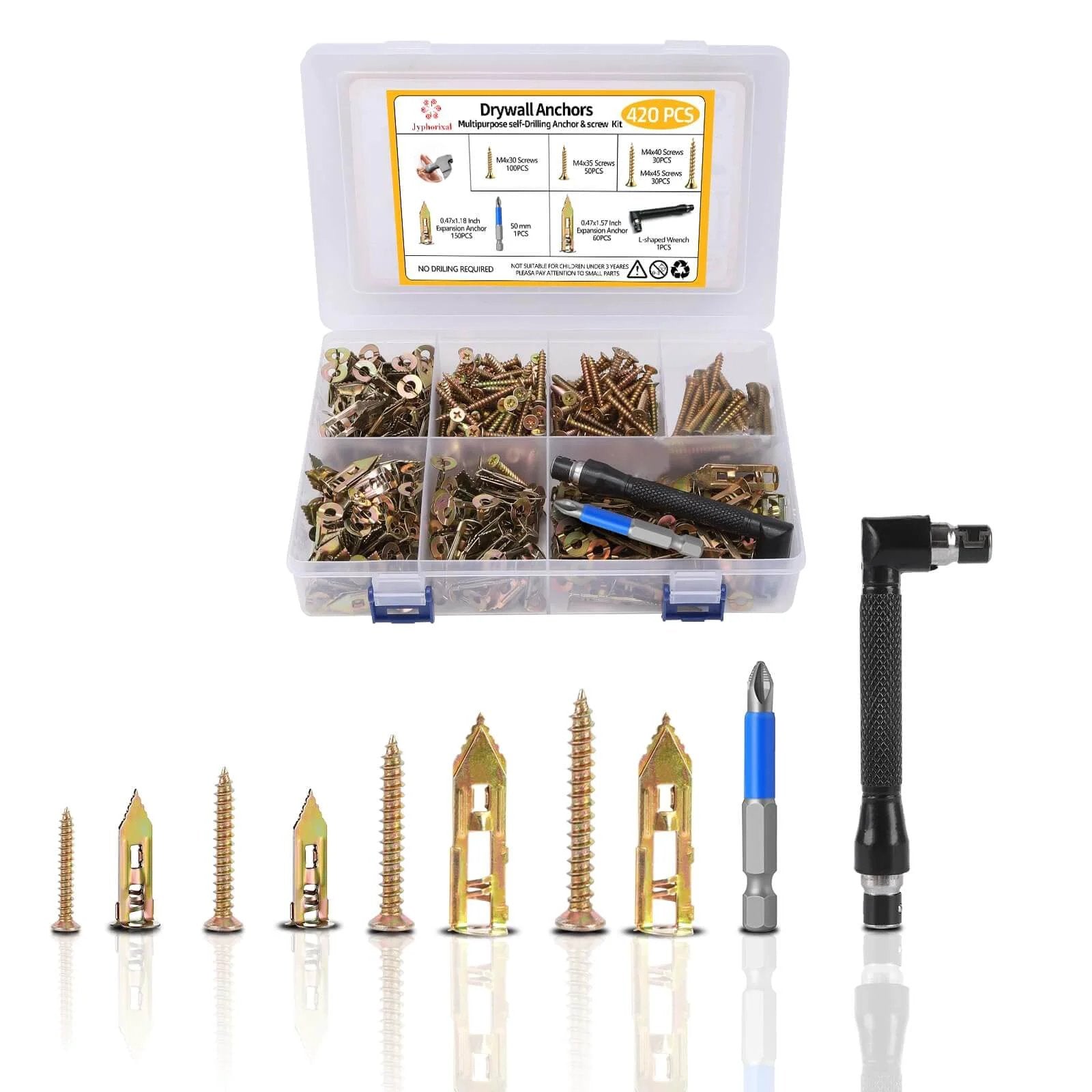 drywall anchors kit 50 mm - 420-Pack for Fast Repairs ...