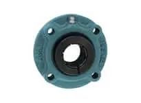 1-7/16 in Wide Piloted Flange Cartridge Unit Single Accu-Loc style mounted bearing insert UEFCS207-23 for conveyor, feeder and linear slide units sealed ball bearing compatible shaft mount