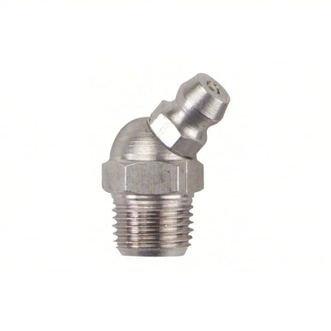 45-degree SAE grease fitting from the 80 Piece SAE Grease Fittings Set with Common 1/8 NPT and 1/4-28 Threads, LockNLube brand.