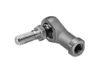 LHS10L Left-Hand Threaded L-Ball Cam Follower Bearing M10 x 1.5, 10 mm Bore, die-cast zinc body, side view