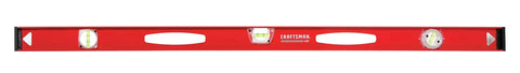 48 Inch I Beam Level With Aluminum Frame And 180 Degree Rotating Vial For 1 Mm Per Meter Accuracy Ideal For Long Span Layout Framing And Machinery Setups In Rugged Construction Environments, front view.