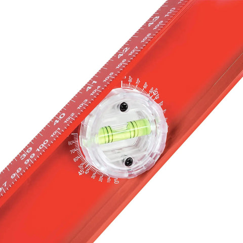 48 Inch I Beam Level With Aluminum Frame And 180 Degree Rotating Vial For 1 Mm Per Meter Accuracy