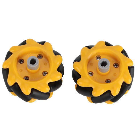 Mecanum Wheel For Geared Motor Robotic Car Parts With Rubber Coating, Left Right Translation And Drift Movement, 48mm Diameter
