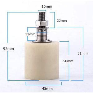 48x50mm Sliding Guide/Track Wheel Bolt and Nut Mounting - VXB Ball Bearings