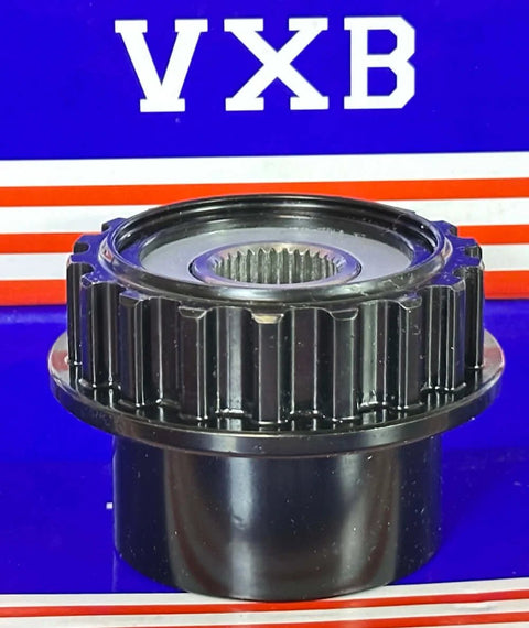 VXB Bearings 920803 overrunning alternator decoupling pulley, black metal pulley with splined center hub