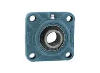 35mm 4-Bolt Flange Bearing Housing UCF207 Compatible Wide Set-Screw Lock Single Shaft Support, front view