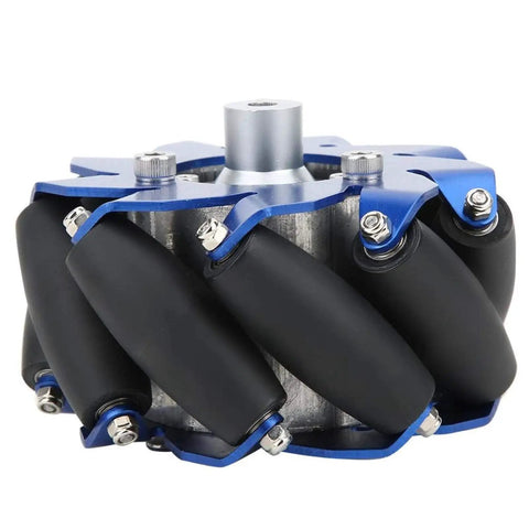 4 Inch Mecanum Wheel Omnidirectional Aluminum Drive Wheel With TPU Rollers for robot chassis, left drive wheel with high hardness plastic