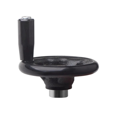 Two Pack Round Hand Wheel With Three Spokes 4 Inch Diameter And 0.47 Inch Thick Revolving Knob Handle for Machinery