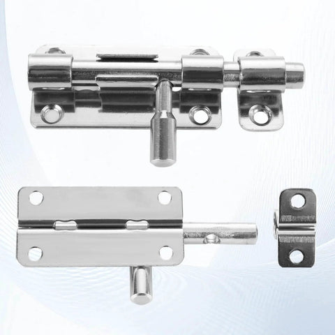 Pack Of 8 4 Inch 304 Stainless Steel Slide Bolt Latches Sliding Lock For Doors Gates Windows Cabinets And Sheds Includes 48 Screws