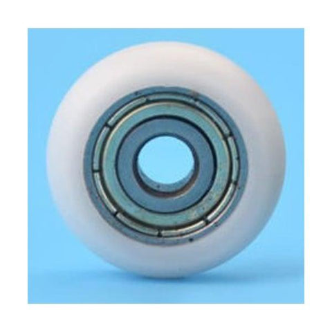 4mm Bore Bearing - 12mm White Plastic Tire 4x12x7mm round