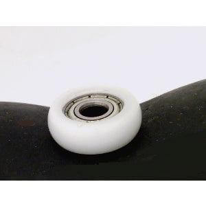 4mm Bore Bearing - 12mm White Plastic Tire 4x12x7mm round