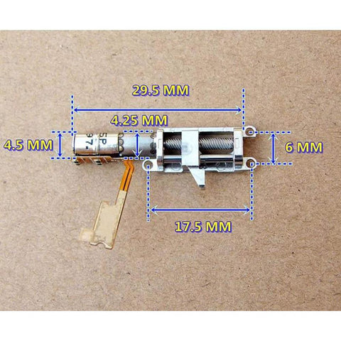 Dimensions of Mini Micro 4mm 5V 2-Phase 4-Wire Precision Planetary Gearbox Gear Stepper Motor Screw Metal Slider Nut