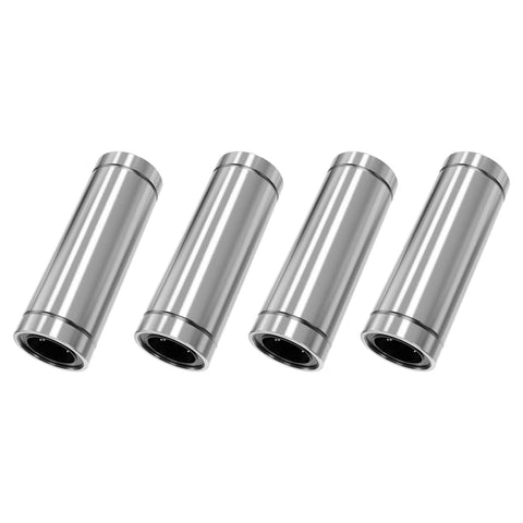 4PCS LM8LUU Linear Ball Bearings, 8mm Bore Dia, 15mm OD, 45mm Length with Double Side Rubber Seal Linear Rail, shown side by side