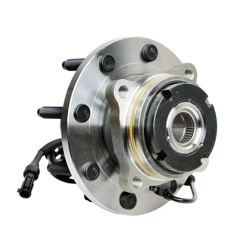 4WD Front Wheel Bearing Hub Assembly For 1999 To 2004 Ford F250 F350 Super Duty And 2000 To 2002 Ford Excursion With Coarse Thread ABS