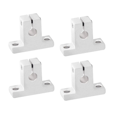 4x SK8 shaft supports from 2x400mm Linear Motion Rod And Guide Set for 3D printer and CNC rig, steel aluminum alloy