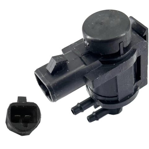 FainWan 4x4 hub lock actuator, black plastic vacuum solenoid with round top cap and dual ports, 13mm connector