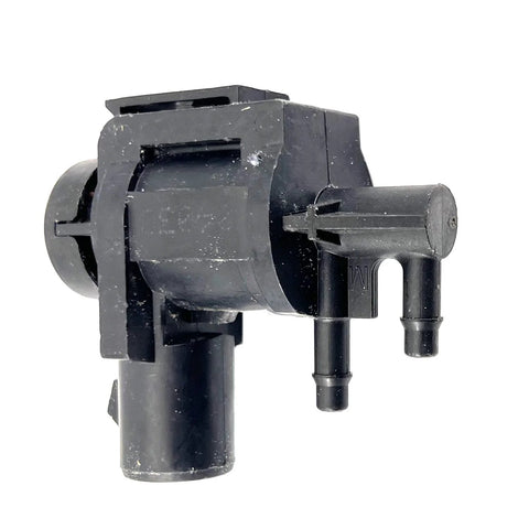 4x4 hub locking actuator vacuum solenoid, black plastic, 13mm connector, front view