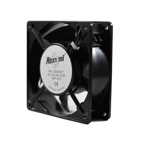 Square 4x4 Inch Aluminum Die Cast Exhaust Fan Panel Mount In Black With 22038 A2 T Model PBT Impeller Window Ventilation Fan