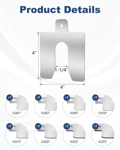 Product details of Professional Grade 4 By 4 Inch Steel Shims Kit For CNC Leveling, 56 Piece A Size Slotted Shim Set