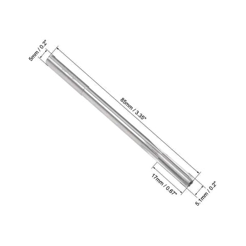 5.1mm Chucking Reamer for Stainless Steel and Copper Alloys Uxcell HSS Cobalt M35 Lathe Tool with D4 Accuracy, 6 Straight Flutes, Round Shank