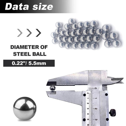 Caliper measuring 5.5 mm steel ball diameter, part of 200-Pack Utility Cart 5.5 mm Platform Size Steel Frame Built for Moving Boxes