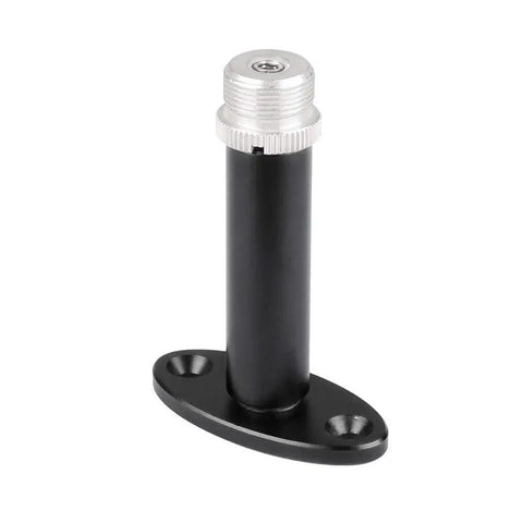 5/8-27 Threaded Wall Mount Bracket For Microphones And Accessories With Oval Base For Wall Ceiling Or Podium Mounting Model 1994
