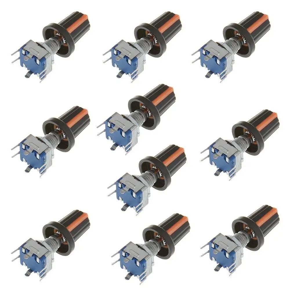 10 Pack 20mm 5 Pin 360 Degree Rotary Encoder Code Swit...
