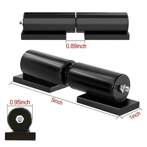5 Inch Heavy Duty Gate Hinges-2 Pack Black Iron Door Hinges Barrel Style for Swing Gates, Trailer Ramp Gate 480 Lbs Capacity