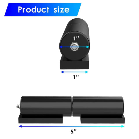 Product dimensions of Heavy Duty 5 Inch Weld On Gate Hinges 2 Pack Black Iron Barrel Hinges 450 Lb Capacity For Swing Doors Trailers Ramps