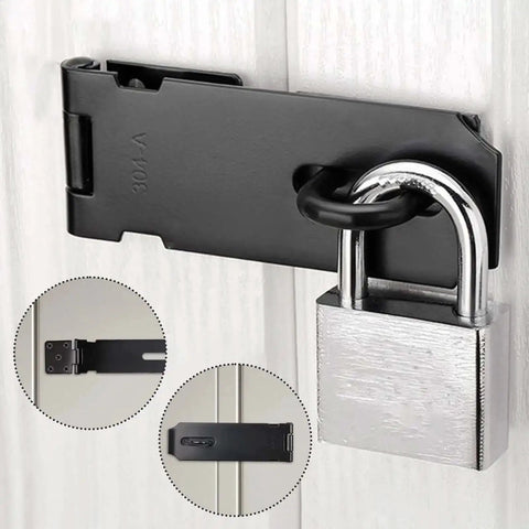 Two Pack 5 Inch Door Hasp Latch Locks 304 Stainless Steel Beefed Up Heavy Duty Gate Hinge Lock With Screws Outdoor Ready