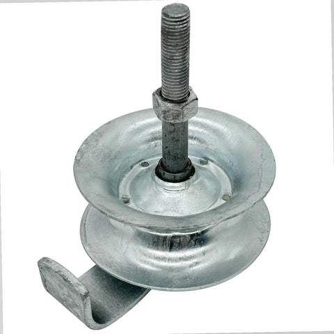 5 Inch Sliding Gate Rollers Steel Pipe Track Set of 2 Galvanized Rollers Designed for 1 5/8 Inch Pipe Track