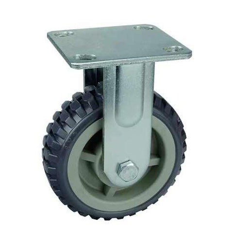 5" Inch Heavy Duty Caster Wheel 507 pounds Fixed Polypropylene core and Polyurethane Top Plate - VXB Ball Bearings