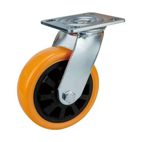 5" Inch Heavy Duty Caster Wheel 507 pounds Swivel Polyurethane Top Plate - VXB Ball Bearings