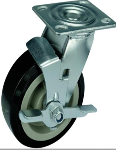 5" Inch Heavy Duty Caster Wheel 507 pounds Swivel Polyvinyl Chloride Top Plate - VXB Ball Bearings