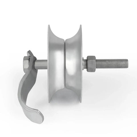 Sliding Gate Rollers 5 Inch Galvanized Steel Pipe Track Rollers For 1 5 Eighths Inch Gate Frames Pack Of 2 Durable Pressed Steel Construction