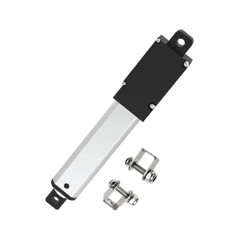 Mini 5-inch linear actuator with 125mm stroke, 28lbs (120N), 12V, includes mounting brackets
