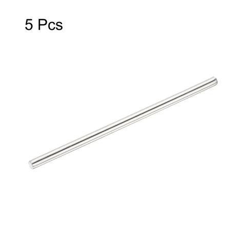 5 Pieces 4.5mm X 100mm 304 Stainless Steel Round Rods Bar For Shaft DIY Crafts And Model Cars Planes Ships Heavy Duty Silver Tone