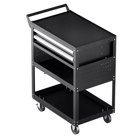 Heavy Duty 5 Tier Rolling Tool Cart with 400 lb Capacity, Locking Drawers, Pegboard Side Panels, Smooth Glide Drawers