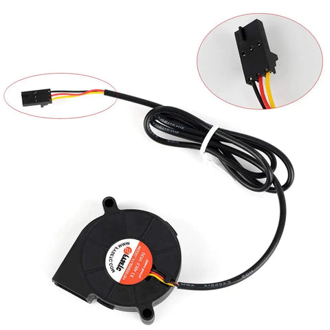 Two Pack Blower Fan 5015 50x50x15mm For Prusa I3 MK3 MK3S Extruder Hotend Cooling Sleeve Bearing 5V DC 0.35A with cable