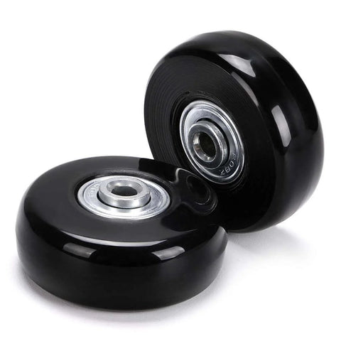 Black rubber wheels from 50mm x 18mm Set of 4 Luggage Suitcase Replacement Wheels, Rubber Swivel Caster Wheels Bearings Repair Kits
