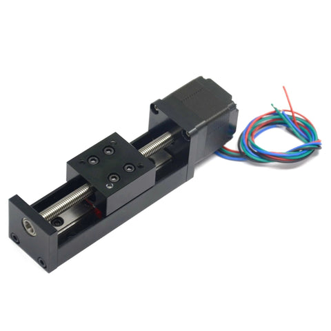 50mm Effective Travel Length Mini Linear Rail Guide Lead Screw T6x1 with NEMA11 Stepper Motor for DIY CNC Router X Y Z Linear Stage Actuator
