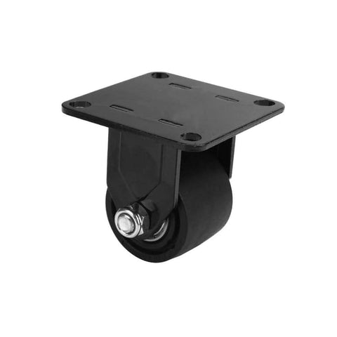 50mm Heavy Duty Swivel Caster Wheels Set of 4 with Brake, Industrial Plate Castors, Double Ball Bearings, front view.