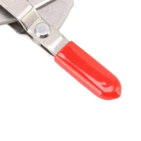 Toggle Clamp Heavy Duty 220Lbs Holding Capacity With Anti Slip Rubber Tip for woodworking jigs and fixtures, close-up view
