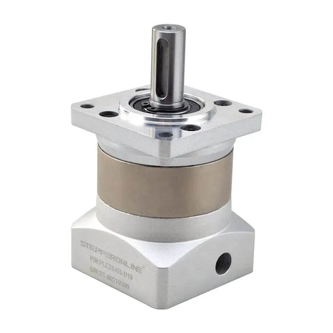 Planetary Gearbox For Nema 23 Stepper Motor 5 To 1 Gear Ratio with 15 Arc Min Backlash, metal reducer with 6.35mm shaft and 57mm flange