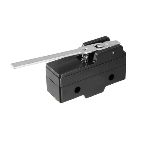 SPDT Micro Limit Switch with Long Hinge Lever, 1NO 1NC, Screw Terminals for AC DC Control Circuits, IP40, Ui 380V Ith 15A