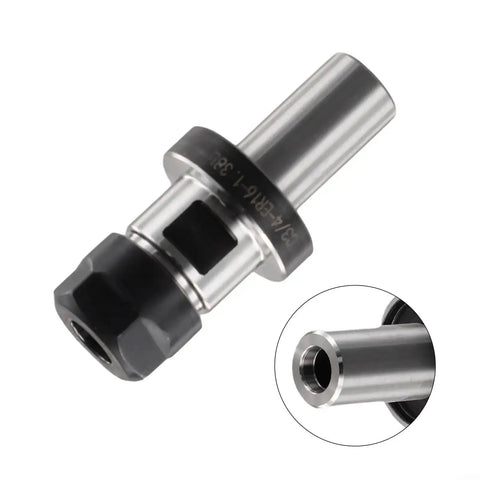Ultra Precise Three Quarter Inch Straight Shank Chuck Tool Holder for ER16 Collets, 0.0003 Inch TIR, TTS Compatible, shown in detail