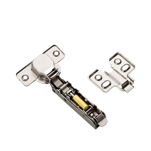 Frameless Concealed Cabinet Hinges With Soft Close, 2 Pack, 2D Adjustable For Full Overlay, No Fuss Clip On Install
