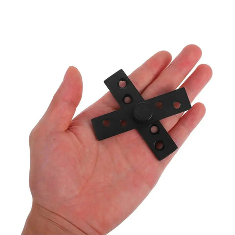 Person holding Stainless Steel Hidden Pivot Door Hinges With 360 Degree Rotation Concealed Center Shaft Hardware For Wood And Secret Doors Heavy Duty Matte Black Small Size Built Tough Ultra Durable And Anti Rattle Easy Install